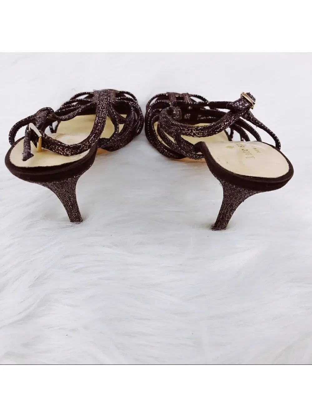 Kate Spade Caryl Glitter Cage Slingback Sandals